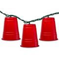 Dennis East 10 Count Red Party Cup Summer Novelty String Lights 6 ft Green Wire