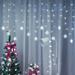 Rosnek LED Big Snowflake Curtain String Lights 96LEDs Flashing Snowflake Lights 8 Modes Window Hanging Lights Xmas Fairy Lights for Home Party Window Xmas Tree Decor 1/2/3/4/6Pcs