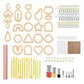 157Pcs Cutter for Polymer Clay Earrings Accessories for Polymer Clay Earring Orange 157pcs