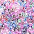John Bead Czech Glass Seed Beads 6/0 (500g) Crystal-lined Crystal Mix Bead for Jewelry Making