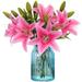 MAMOWEAR 5PCS Artificial Tiger Lily Flowers Latex Real Touch Fake Flower for Home Wedding Party Patio DÃ©cor