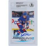 Adam Fox New York Rangers Autographed 2019-20 Upper Deck Series 1 Young Guns #228 Beckett Fanatics Witnessed Authenticated Rookie Card