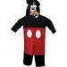 Disney Costumes | Disney Baby Mickey Mouse Costume 6-12 Months | Color: Black/Red | Size: 6-12 Months