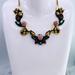J. Crew Jewelry | J.Crew Vintage Gold Tone Multi-Coloured Crystal Resin Floral Statement Necklace | Color: Gold/Pink | Size: Os