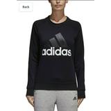 Adidas Tops | Adidas Women Sweatshirt Running Essentials Black Training Gym S97079 Sz Large | Color: Black | Size: L