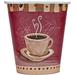 Nicole Fantini 10 Oz Disposable Colored Tea&Coffee Cups Printed, Poly Paper Hot Cups in Brown/Red | Wayfair CU161-CUPS-250