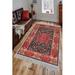 Black/Red 55 x 0.35 in Indoor Area Rug - East Urban Home Runner Akenside Oriental Machine Tufted Velvet Area Rug in Red/Black | Wayfair