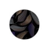 Black/Brown Round 2'7" Area Rug - East Urban Home Round Machine Made Power Loomed Area Rug in Black/Purple/Brown Polyester | Wayfair