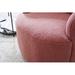 Barrel Chair - Armchair - Ivy Bronx Teddy Fabric Swivel Accent Armchair Barrel Chair w/ Black Powder Coating Metal Ring, Dark Red Fabric | Wayfair