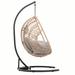 Dakota Fields Caryol Egg Chair w/ Stand Wicker/Rattan in Gray/Black | 72.9 H x 36.3 W x 45.1 D in | Wayfair 6D08948CB1D24C0F9ECCEC12512831BC