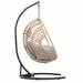 Dakota Fields Caryol Egg Chair w/ Stand Wicker/Rattan in Gray/Brown | 72.9 H x 36.3 W x 45.1 D in | Wayfair C5C29AAEC16948BAA49E6AE787599E4A