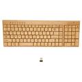 ciciglow Wireless Bamboo Keyboard And Mouse, 2.4GHz Computer Wireless Devices with USB Receiver, Optional 1200DPI Mouse/Compact Keyboard/Wireless Keyboard And Mouse Combo (Keyboard)