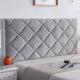 SetSailW Bed Headboard Cover Stretch Protector Bed Headboards Slipcover White Velvet Bedroom Decoration Dustproof Headboards Covers Single Double King Super King,Silver-180cm