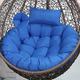 Hanging Egg Chair Cushion Replacement, Soft Thicken Comfy Hammock Chair Seat Pads Patio Wicker Swing Basket Rattan Outdoor Cushion Garden Swing Chair Cushion (Size:120cm,Color:sapphire)