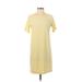 H&M Casual Dress - Shift: Yellow Solid Dresses - Women's Size X-Small