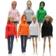 Sweat à capuche en jean beurre pour poupée Barbie manches longues simple et ample ensemble de