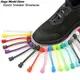 Lacets élastiques pour chaussures 19 couleurs une paire de lacets de chaussures verrouillables