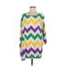 SL Fashions Casual Dress: Green Chevron Dresses - Women's Size Medium