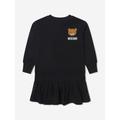 Moschino Kids Girls Long Sleeve Bear Logo Dress Size 14 Yrs