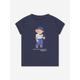 Ralph Lauren Kids Baby Girls Bear Print T-shirt In Navy Size 12 - 18 Mths