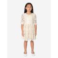 Self Portrait Girls Lace Mini Dress In Cream Size 8 - 10 Yrs