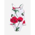 Dolce & Gabbana Kids Baby Girls Poppy Swimming Costume In White Size 9 - 12 Mths