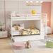 Twin Over Twin Size Solid Wood Bunk Bed with Trundle and Staircase