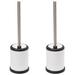 2 Pack Self Closing Lid Toilet Brush and Holder
