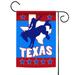 Red and Blue Texas Bucking Bronco Outdoor Garden Flag 18" x 12.5"