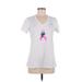 Nike Active T-Shirt: White Solid Activewear - Women's Size Medium