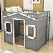 Gilvin Loft Bed by Harriet Bee in Gray/White | 65 H x 57.8 W x 77.5 D in | Wayfair A7CABD07AA1B41108E81834B75A8F862