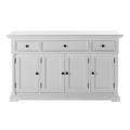 Red Barrel Studio® 3 Drawer Solid Wood Sideboard Wood in Brown/White | 33.46 H x 57.09 W x 19.69 D in | Wayfair 944C3AF3C0E14461AD6CAB3754D5C537