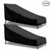 WZCPCV Waterproof Patio Lounge Chair Cover Heavy Duty Outdoor Chaise Lounge Covers 2 Pack 82L x 30W x 31/16H Inch Black