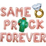Mexican Bachelorette Party Decorations Rose Gold Same Prick Forever Letter Banner Cactus Ring Foil Balloons for Fiesta Themed Bridal Shower Engagement Wedding Party Supplies