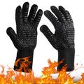 Yunnyp 932â„‰ Extreme Heat Resistant BBQ Gloves Food Grade Kitchen Oven Mitts - Flexible Oven Gloves with Cut Resistant Silicone Non-Slip Insulated Hot Glove for Grilling Cooking Baking Welding