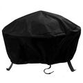 Patio Fire Pit Cover 30x12 inch Oxford Cloth Waterproof UV Protector Grill BBQ Covers for Outdoor Garden Round Black
