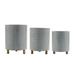 Melrose Container (Set of 3) 9.5 D x 11.75 H 10.5 D x 13.5 H 12 D x 15 H Iron/Wood