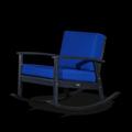 Outdoor Rocking Chair with Wide and Deep Seat Comfy Rocker Chair with Wood Frame Father s Resting TV Reading Chair Nursing Chair Outdoor Garden Chair 40.5 x28.25 x31.25 Espresso+Navy