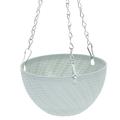 Hemoton Premium Plastic Hanging Planter Basket Durable Metal Chain Plant Holder Decor Hanging Flower Pots Indoor Outdoor Hanging Baskets (Light Blue)