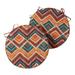 Greendale Home Fashions 18 x 18 Surreal Round Outdoor Chair Pad (Set of 2)