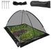 BENTISM Pond Cover Dome 7x9 ft Garden Pond Net 1/2 inch Mesh Dome Pond Net Covers with Zipper and Wind Rope Black Nylon Pond Netting for Pond Pool and Garden 7ft Width