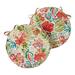 Greendale Home Fashions 18 x 18 Breeze Floral Round Outdoor Chair Pad (Set of 2)