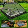 VEVORbrand Pond Cover Dome 7x9 ft Garden Pond Net 1/2 inch Mesh Dome Pond Net Covers with Zipper and Wind Rope Black Nylon Pond Netting for Pond Pool and Garden 7ft Width