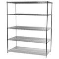 Chrome Wire Shelving with 5 Shelves - 30 d x 60 w x 64 h (SC306064-5)