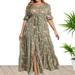 WQJNWEQ Clearance Sundresses For Women Women S Fashion Plussize V-Neck Ventilate Sexuality Float Dress