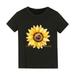 B91xZ Toddler Tees Girl Boys And Girls Tops Short Sleeved T Shirts Sunflower Cartoon Print LIVE IN THE SUNSHINE for Boys And Sizes 6-8 Years