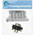279838 Dryer Heating Element & 3387134 Cycling Thermostat Kit Replacement for Whirlpool LEV7646DZ0 Dryer - Compatible with 279838 and 3387134 Heater Element and Thermostat Combo Pack