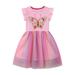 Factory Summer Dresses Cotton Tulle Dress Party Baby Girl Dresses Butterfly Print Short Sleeve Kids Princess Summer Tulle Dress Baby Girl Clothes