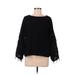 H&M 3/4 Sleeve Blouse: Black Tops - Women's Size 4