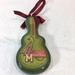 Disney Holiday | Disney Hannah Montana Green Jeweled Guitar Christmas Ornament 5"X2.5" | Color: Green/Red | Size: 5"X2.5"